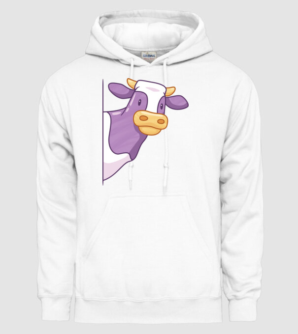Vacă model alb pe tricou