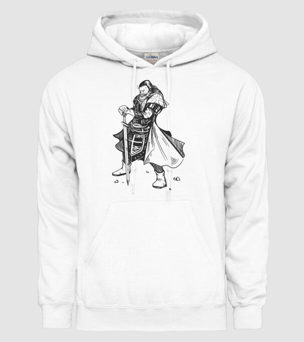 Cavaler Templier model alb pe tricou