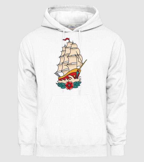 Vapor Tatuaj model alb pe tricou