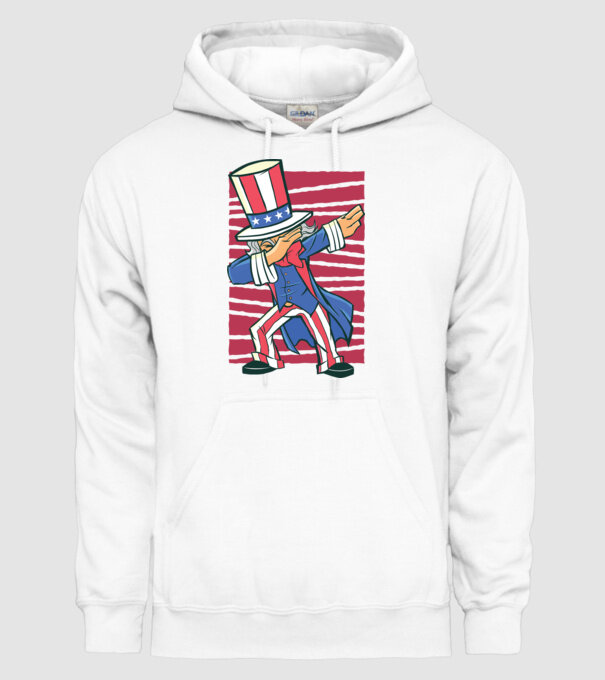 Uncle Sam DAB model alb pe tricou