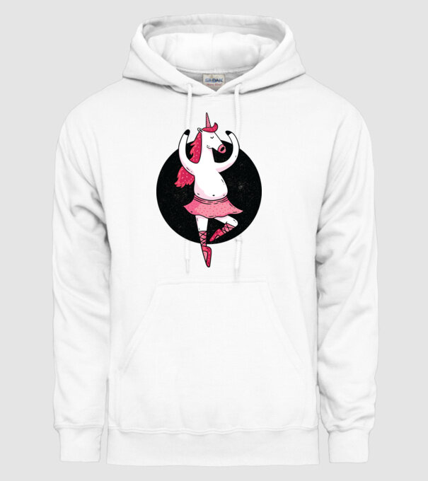 Unicorn Balet model alb pe tricou