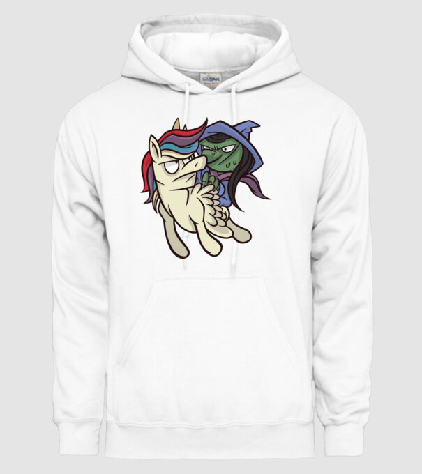 Unicorn vrăjitoare model alb pe tricou