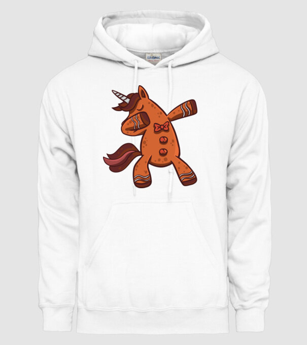 Unicorn turtă dulce DAB model alb pe tricou