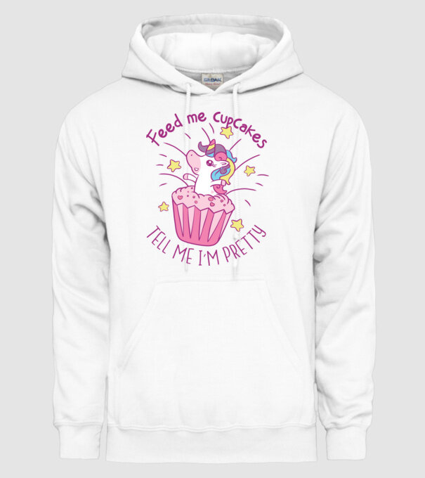 Unicorn Muffin model alb pe tricou