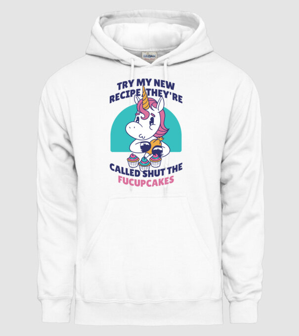 Unicorn Rețetă model alb pe tricou