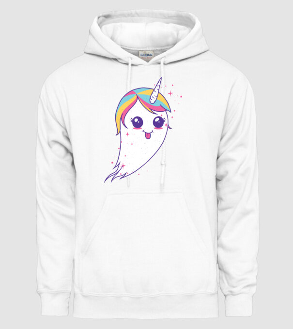Unicorn Fantoma model alb pe tricou