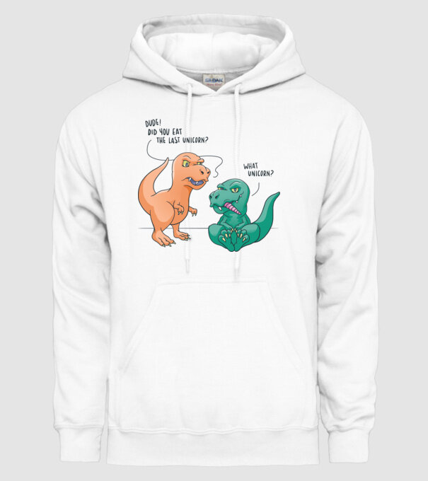 Tricou cu Dinozaur amuzant model alb pe tricou