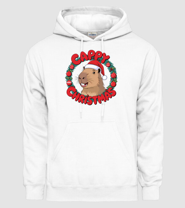 Cappy Christmas 1 model alb pe tricou