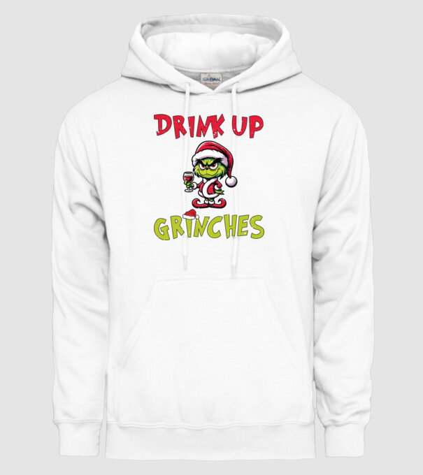 Drink up Grinches model alb pe tricou