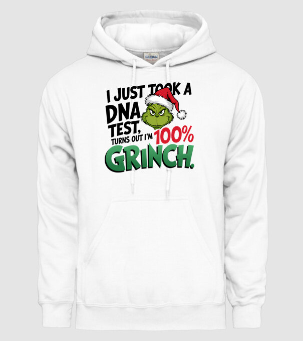 Grinch DNA test model alb pe tricou