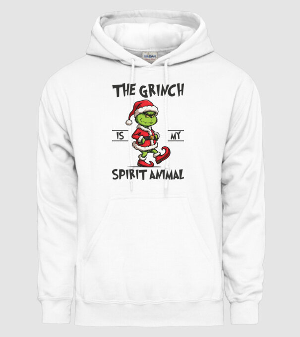 Grinch is my spirit animal model alb pe tricou