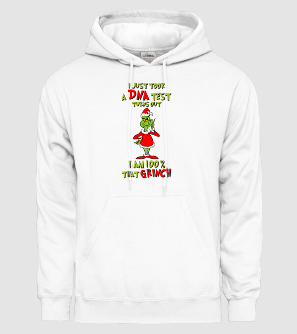 I just took a DNA test - I am Grinch model alb pe tricou