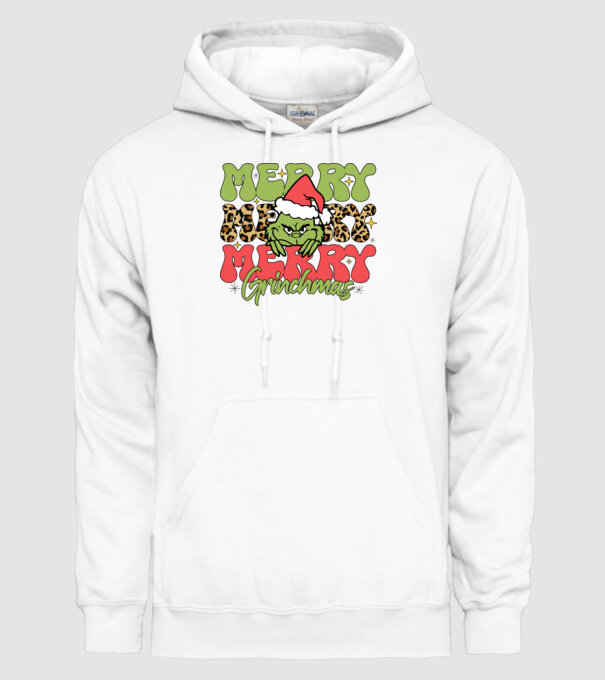 Merry Grinchmas model alb pe tricou