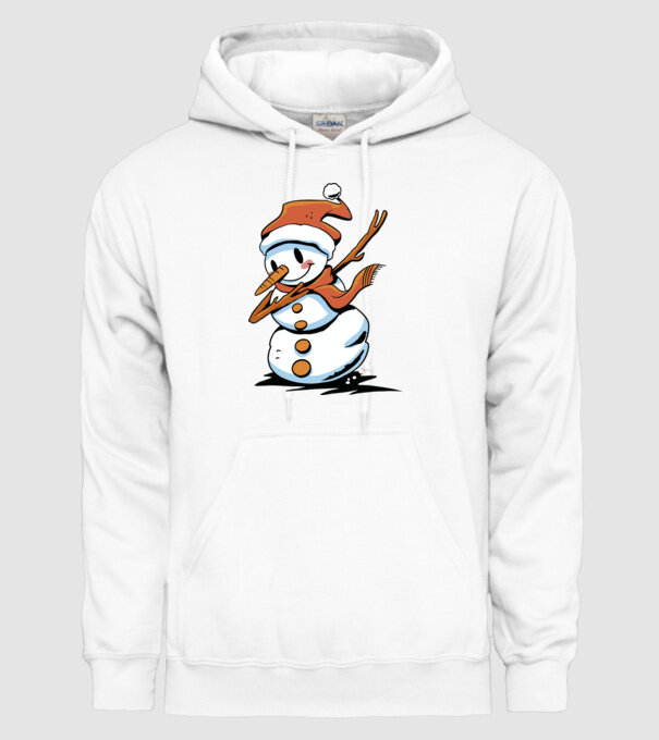 om de zăpadă Dab model alb pe tricou