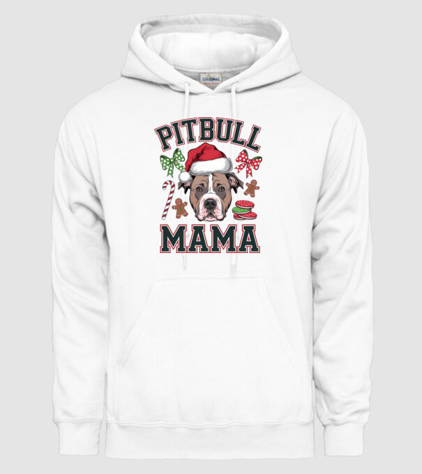 Pitbull Mama model alb pe tricou