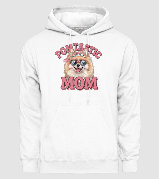 Pomtastic Mom model alb pe tricou