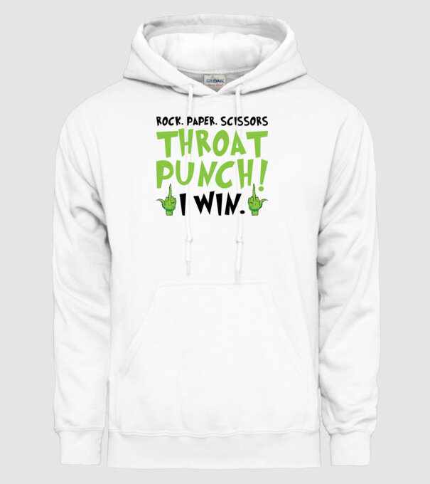 Rock paper scissors - Grinch model alb pe tricou
