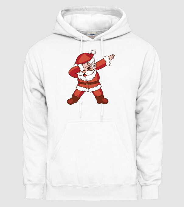 Santa Dab model alb pe tricou