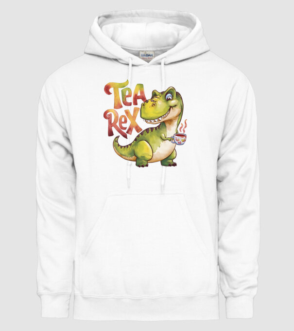 Tea Rex model alb pe tricou