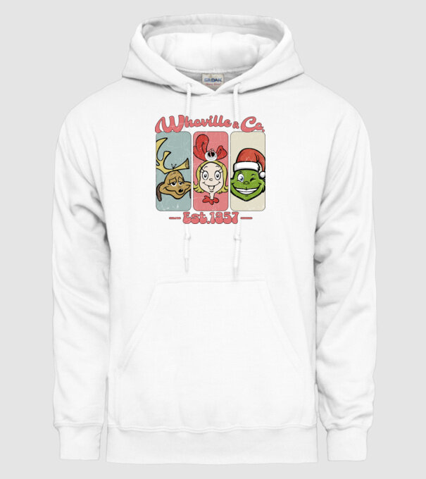 Whoville & Co - Grinch model alb pe tricou