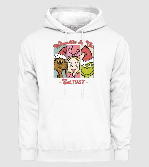 Whoville & Co. - Grinch model alb pe tricou