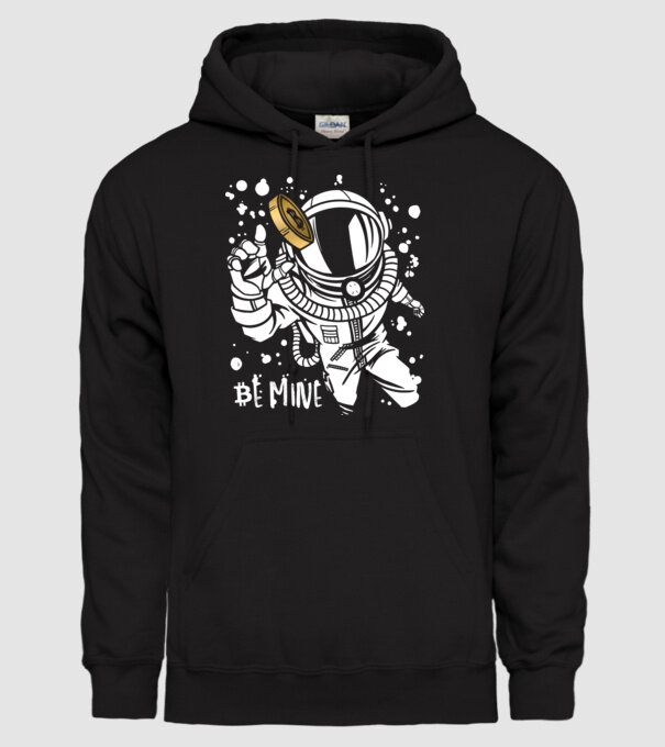 Bitcoin Astrounaut model negru pe tricou
