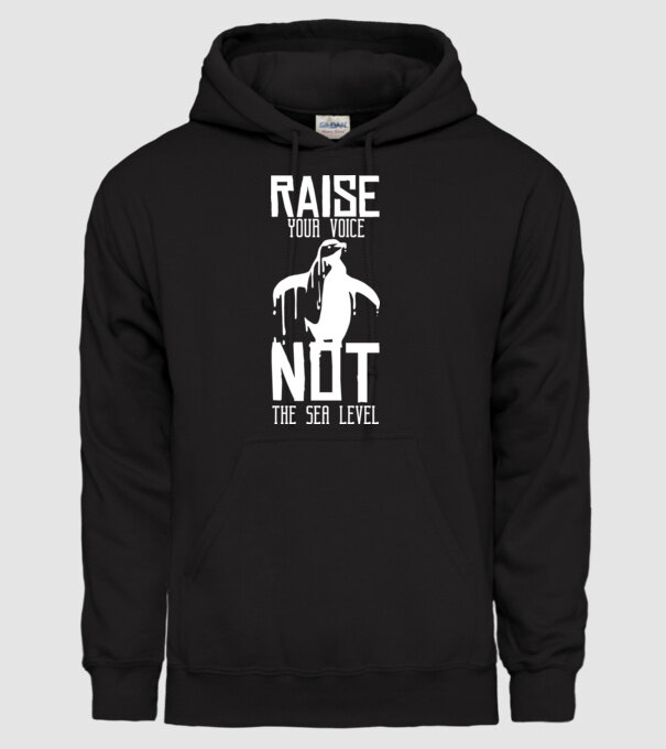 Ridică-ți vocea nu nivelul mării model negru pe tricou