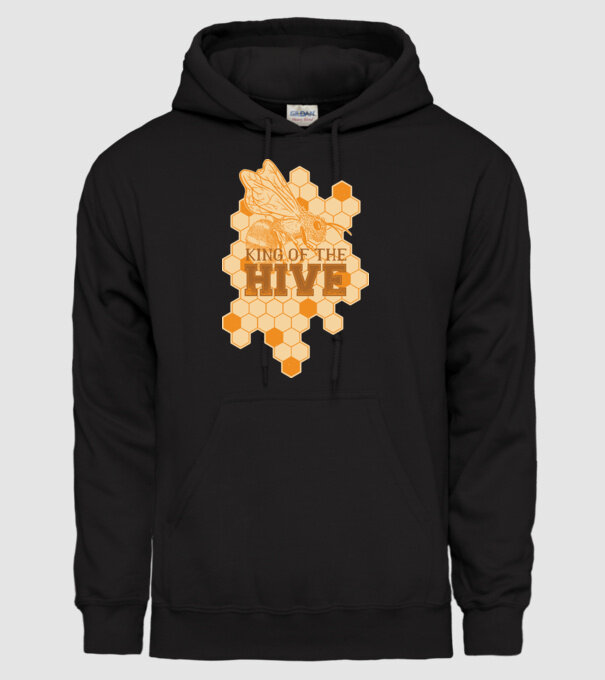 Regele stupului model negru pe tricou