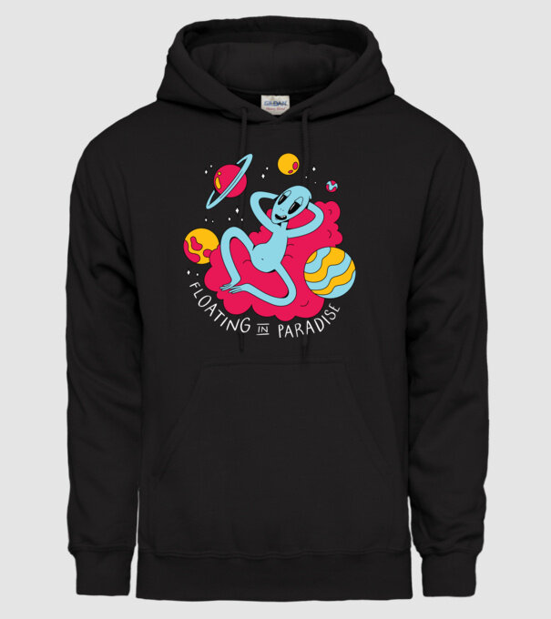 Alien Chill model negru pe tricou