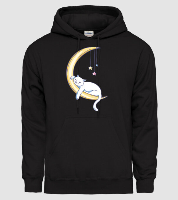 Pisicuța dormind model negru pe tricou