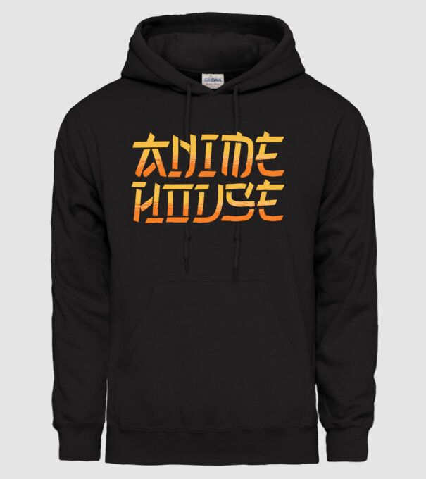 Anime House model negru pe tricou