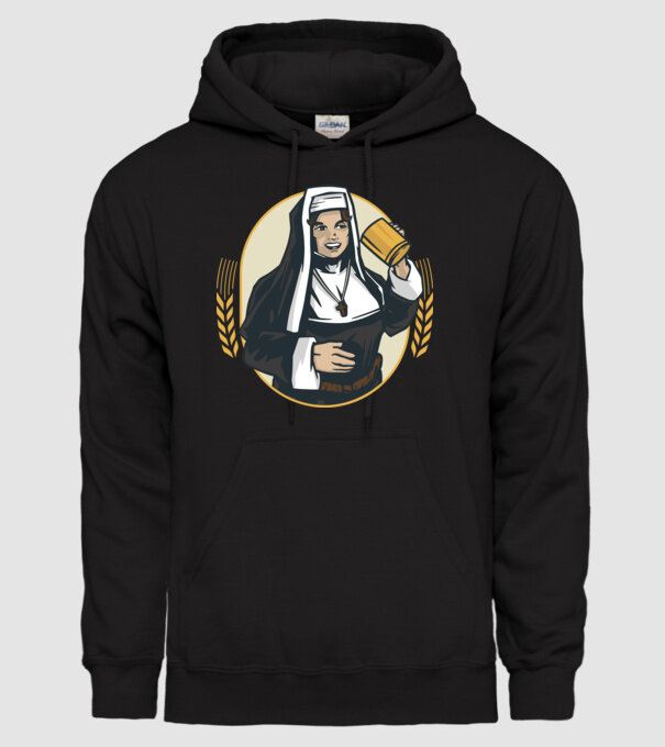 Bere Călugăriță model negru pe tricou