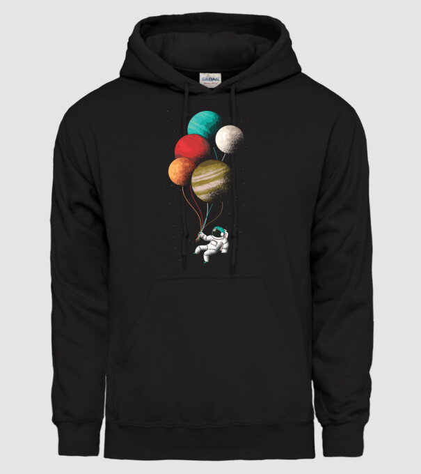 Astronaut Balloons baloane astronaut model negru pe tricou