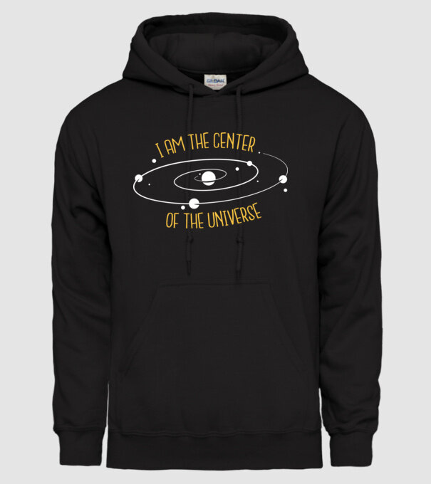 Centrul universului model negru pe tricou