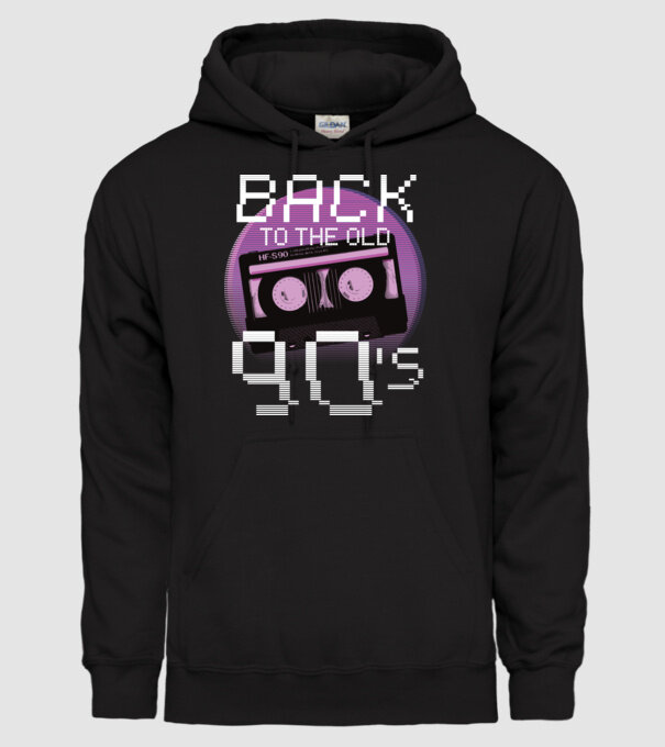 'Back to the 90s Înapoi în anii ''90' model negru pe tricou