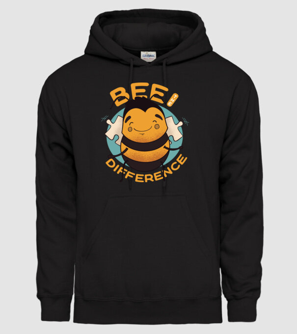Bee the Difference - Fii tu însuți diferența model negru pe tricou