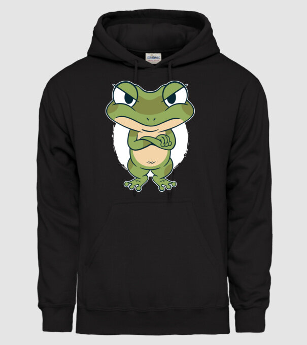 Broască model negru pe tricou