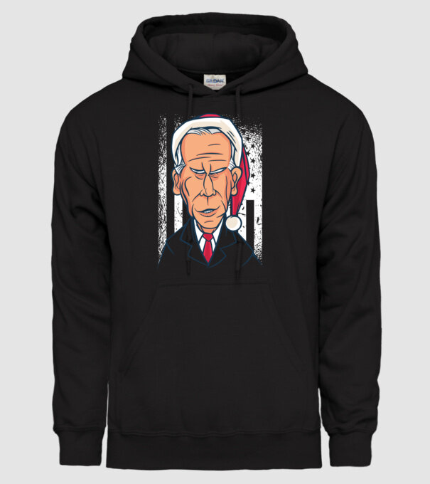 Crăciun Biden model negru pe tricou