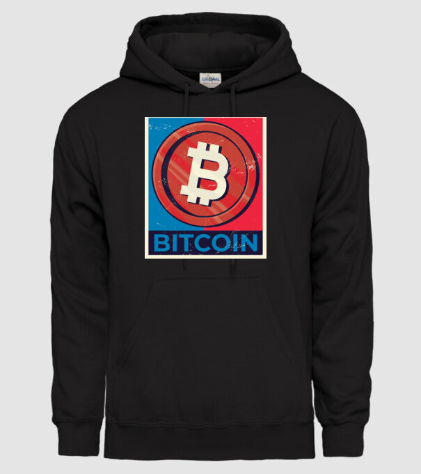 Bitcoin Criptomonedă model negru pe tricou