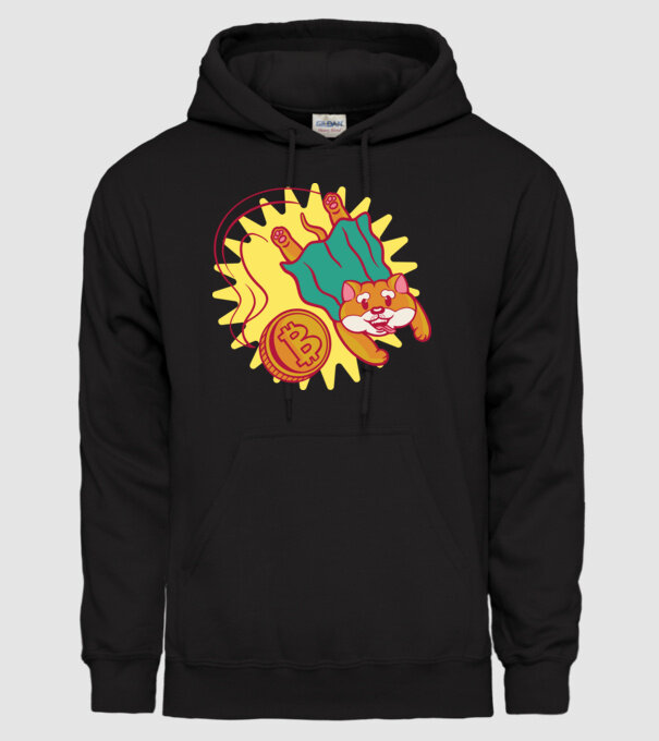 Bitcoin Vs Doge model negru pe tricou