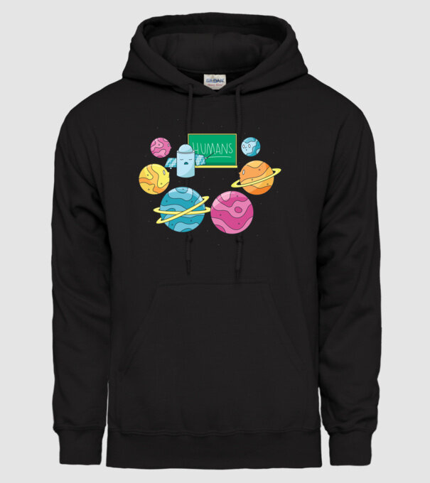 Învățarea planetelor model negru pe tricou