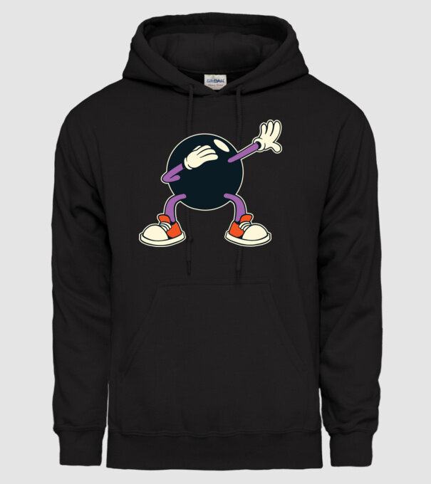 Bowling DAB model negru pe tricou