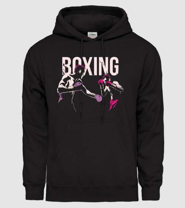 Boxing model negru pe tricou