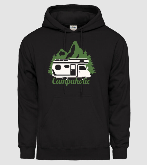 Campare Campaholic model negru pe tricou