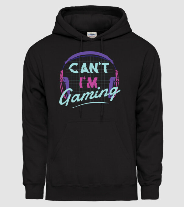 'Can''t I''m Gaming - Gamer' model negru pe tricou