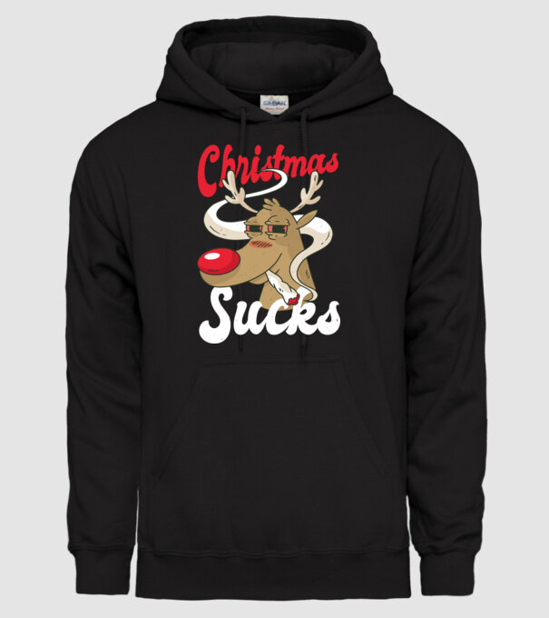 Christmas Sucks - Urăsc Crăciunul Crăciunul model negru pe tricou