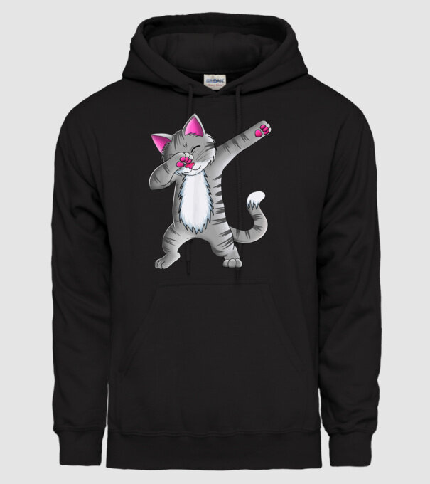Pisică DAB model negru pe tricou