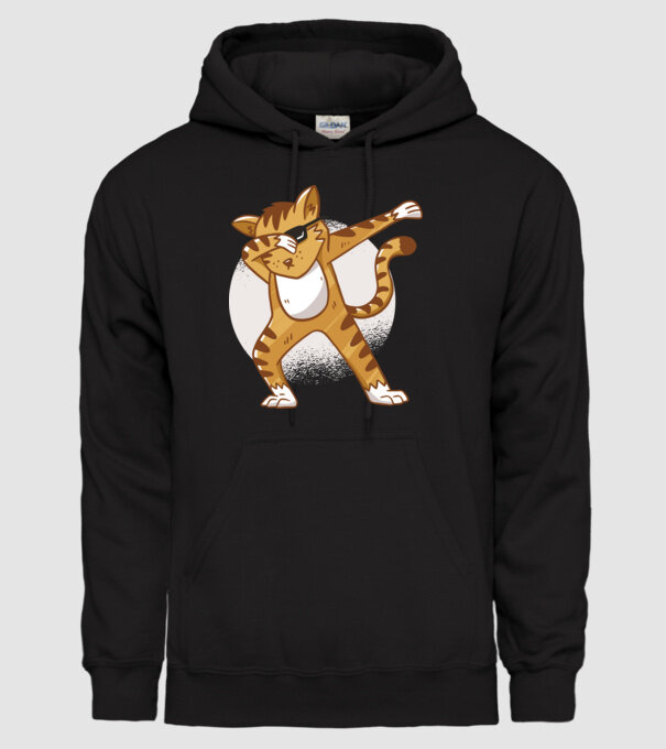 Pisică DAB model negru pe tricou