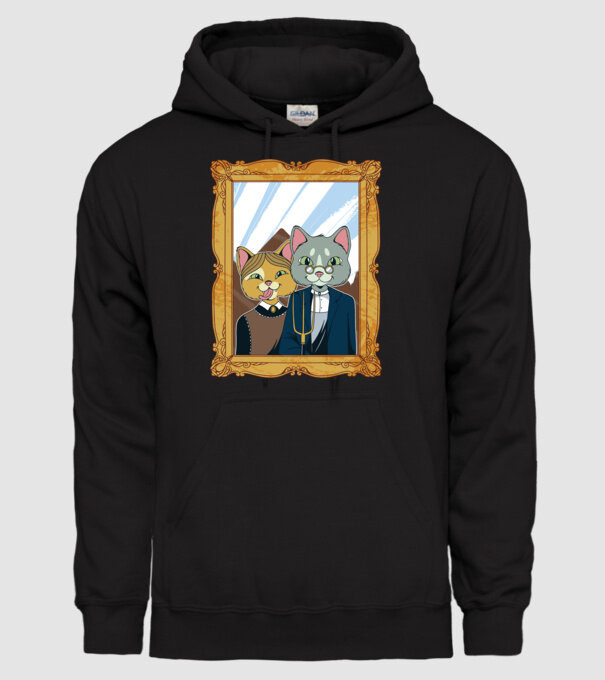 Portret Pisică model negru pe tricou