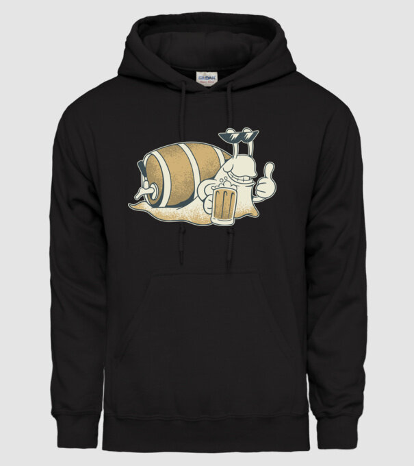 Melc cu bere model negru pe tricou